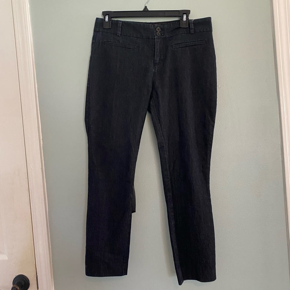 Skinny trouser pants with subtle stripes